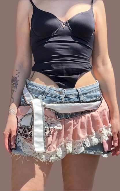 LEOPARD Skirt Handmade