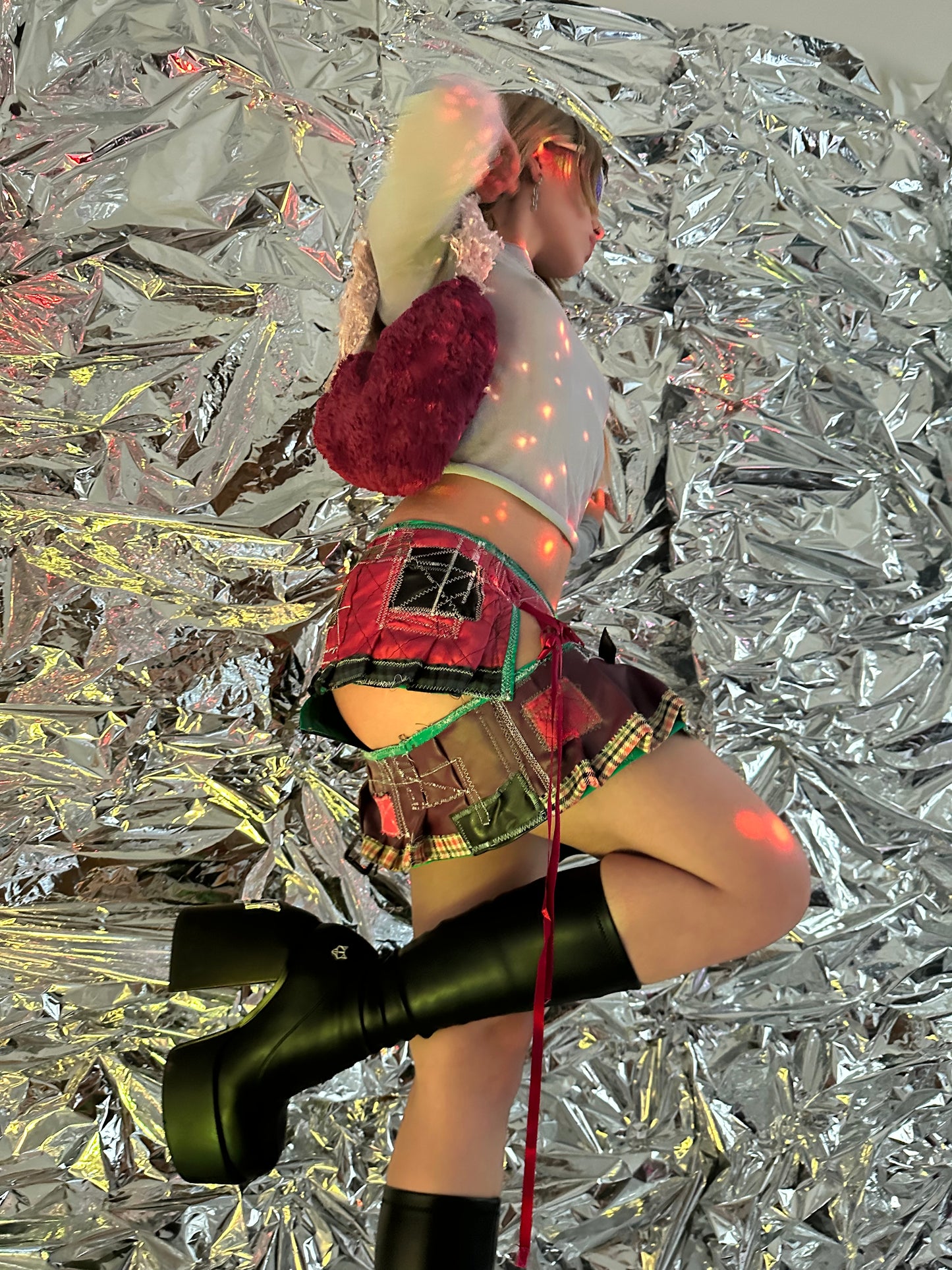MULTI LEATHER SKIRT Reworking 4